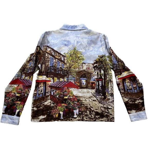 Flamingo Road Jacket Womens M Art To WearEuro Town Multi Color Embellishments - Picture 6 of 6